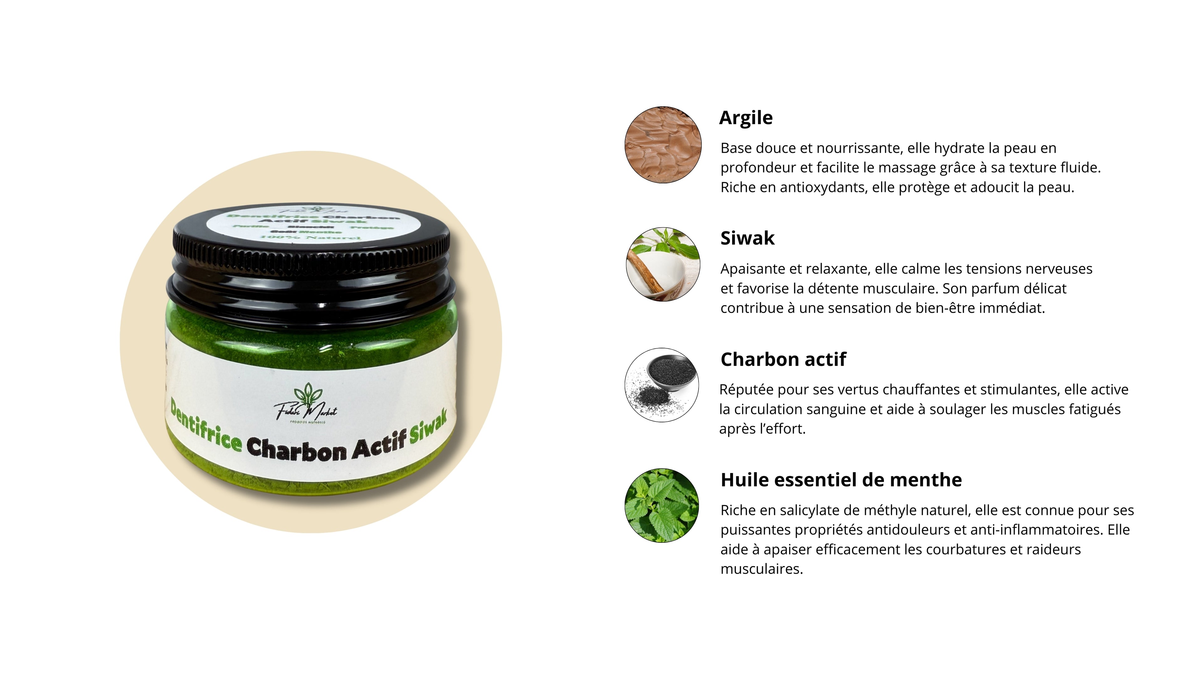 Ingredient dentifrice charbon