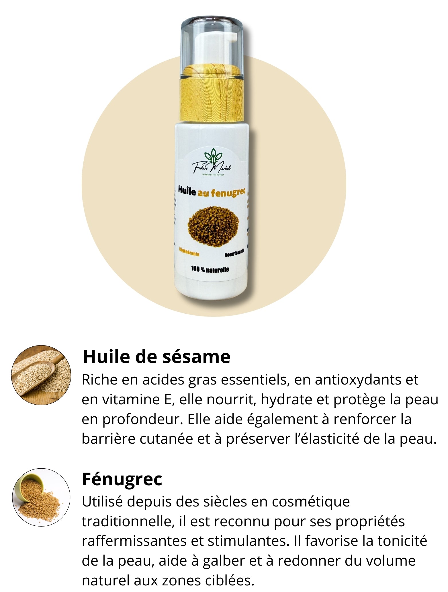 Ingredient huile au fenugrec