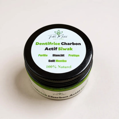 Dentifrice naturel au charbon actif et siwak – soin blanchissant et protecteur Fidari France Naturel