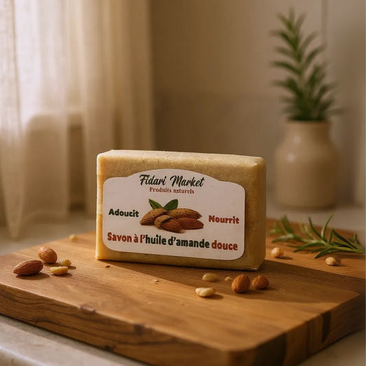 Savon naturel à l’huile d’amande douce apaisante et adoucissante – Fidari France