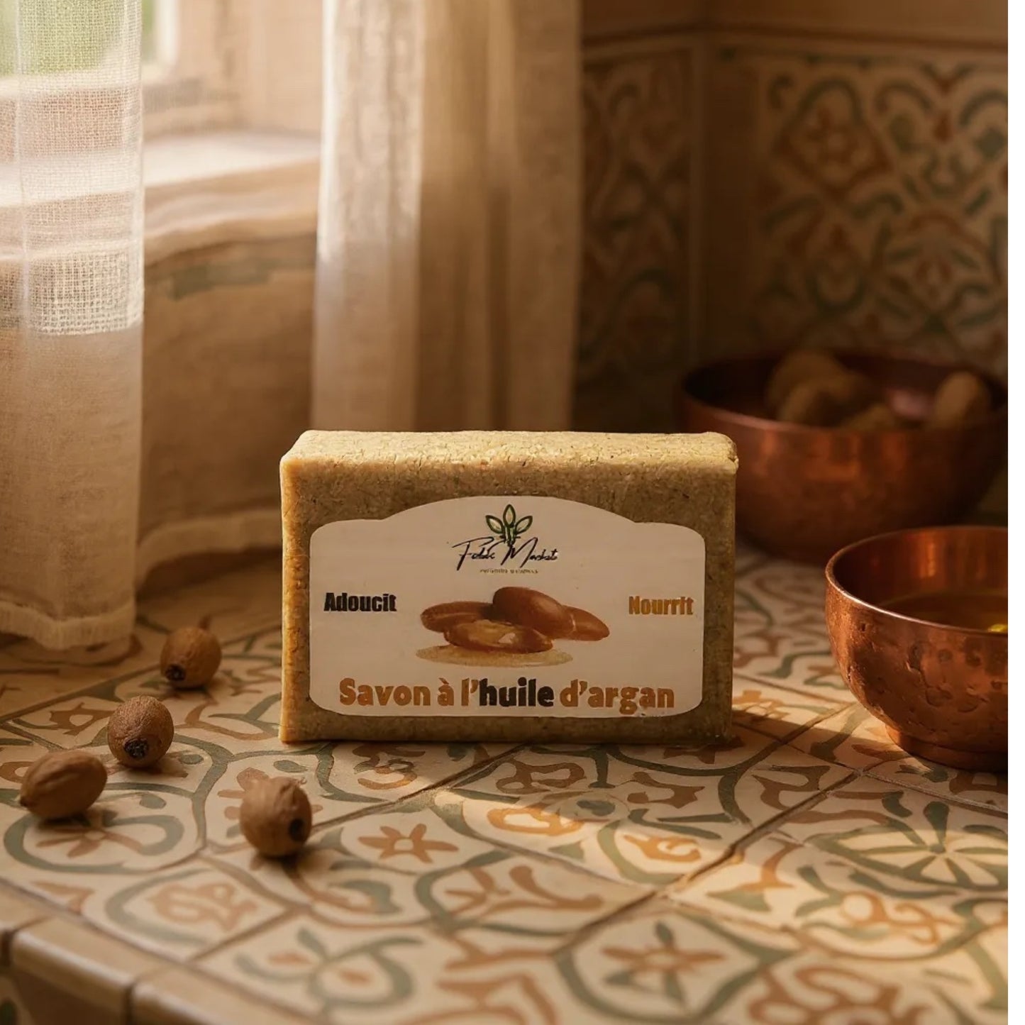 Savon naturel à l’huile d’argan nourrissante et régénérante – Fidari France
